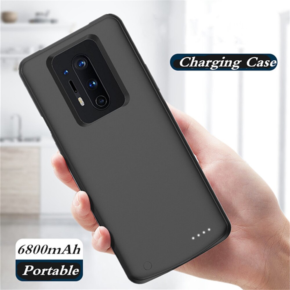 6800Mah Voor Oneplus 8 8 Pro Externe Batterij Case Shockproof Smart Charger Case Power Bank Opladen Power Cover Batterij case