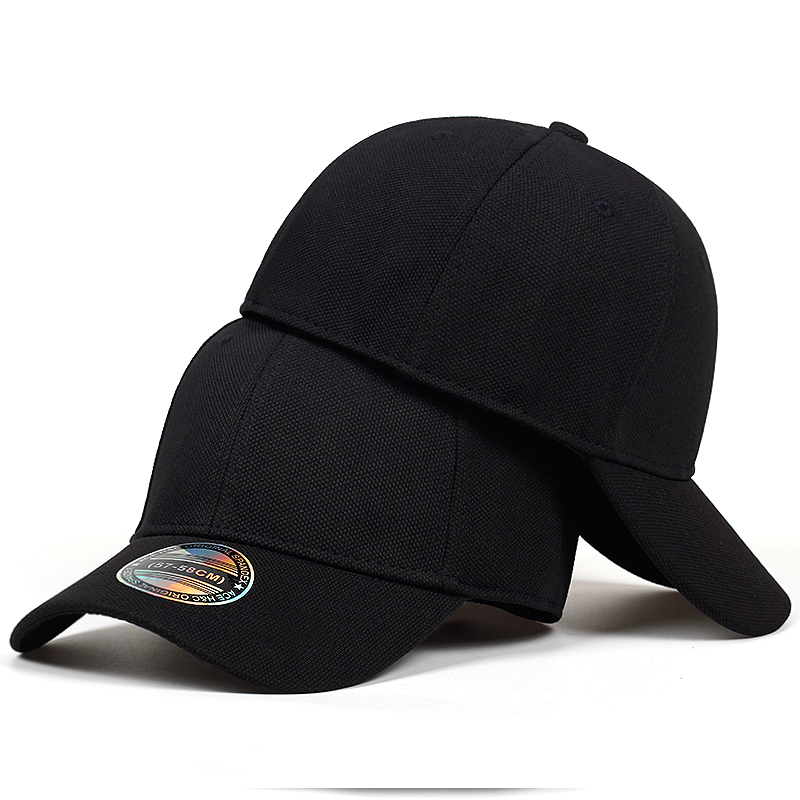 2025 Gorra de béisbol de para hombre, Gorras Snapback, Gorras para hombre, gorra completa cerrada, Gorras para mujer, gorra de camionero masculina de hueso: Negro