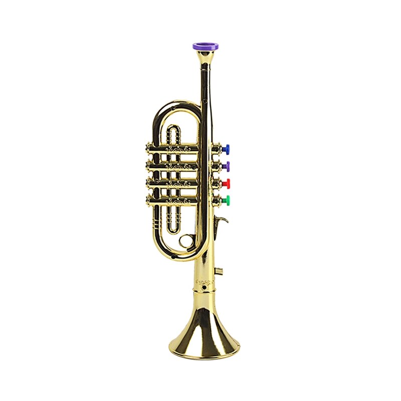 Barnplasttrumpet med 3 färgade nycklar för tidig utvecklingsmusikutbildningsleksak: Default Title