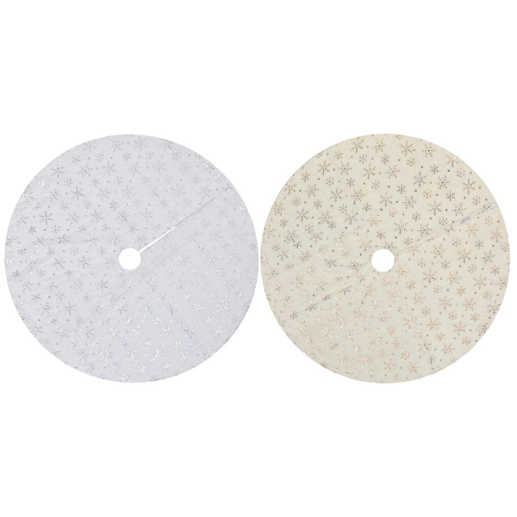 Christmas Tree Skirt Home School Mall Office Christmas Tree Cloth Floor Mat Carpet Decor 90/122cm Christmas decorations