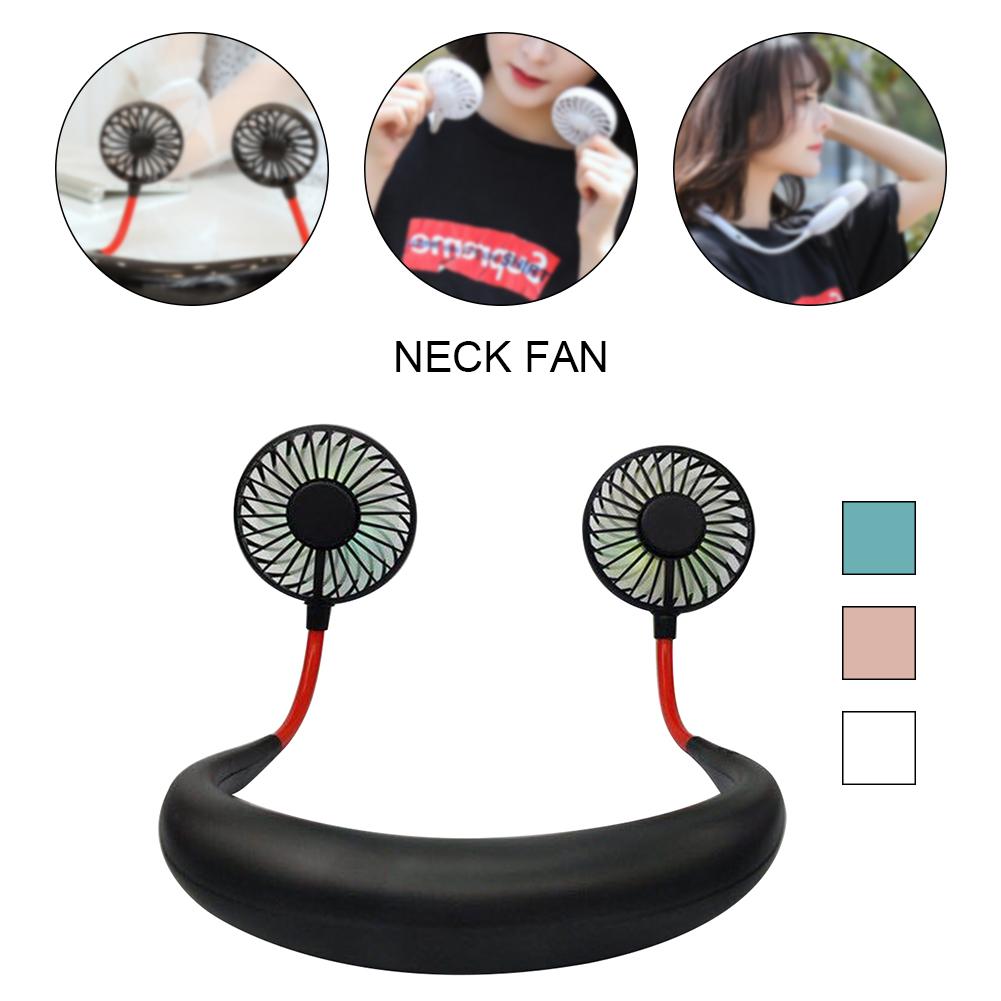 Glowing Halter Fan Innovative Student Portable USB Rechargeable Fan Cover Halter Sports Light Aromatherapy Fan Three Speeds