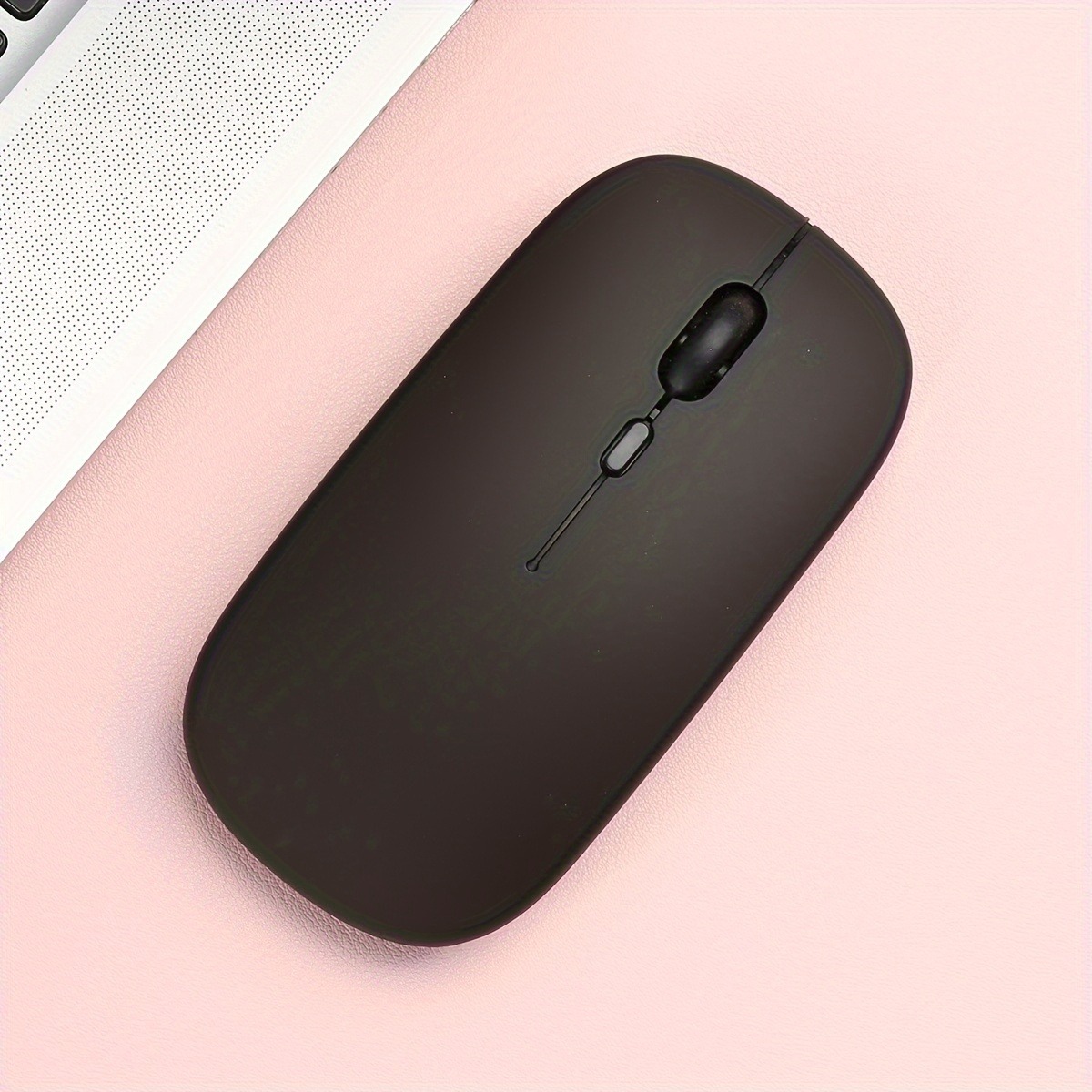 Wireless Dual Mode Mouse, Optical Mouse with Bluetooth and 2.4G connectivity, Ergonomic , Adjustable DPI for PC/Laptop: black