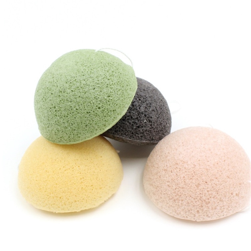1Pcs Natuurlijke Konjac Cosmetische Puff Bamboe Houtskool Cleanser Spons Make Facial Cleaning Tool Smooth Beauty Essentiële Konnyaku