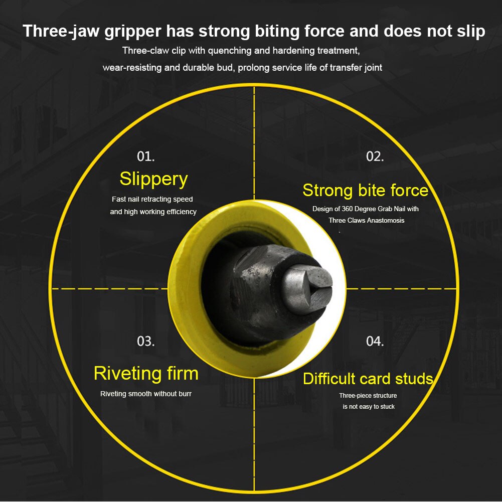 Rivet adaptateur ensemble pince métallique écrou d'insertion électrique Portable clé antidérapante sans fil rivetage perceuse électrique buse professionnelle