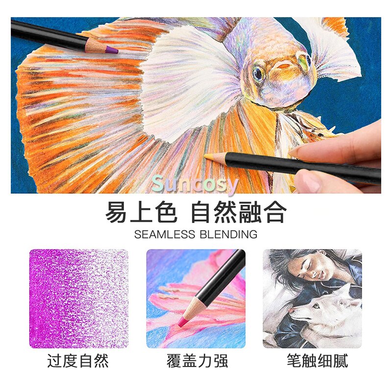 Nyoni 12 / 24 / 36 /48/ 72/agua de color-color soluble plomo caja de hierro color lápiz cepillo conjunto para niños lápices de dibujo arte suministros