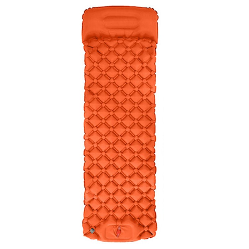 Camping Inflable Air Matras 190*58*5Cm Ingebouwde Voet Inflator Pomp Vouwen Opblaasbare Matras Kamp bed Voor Tent Reizen: A-orange