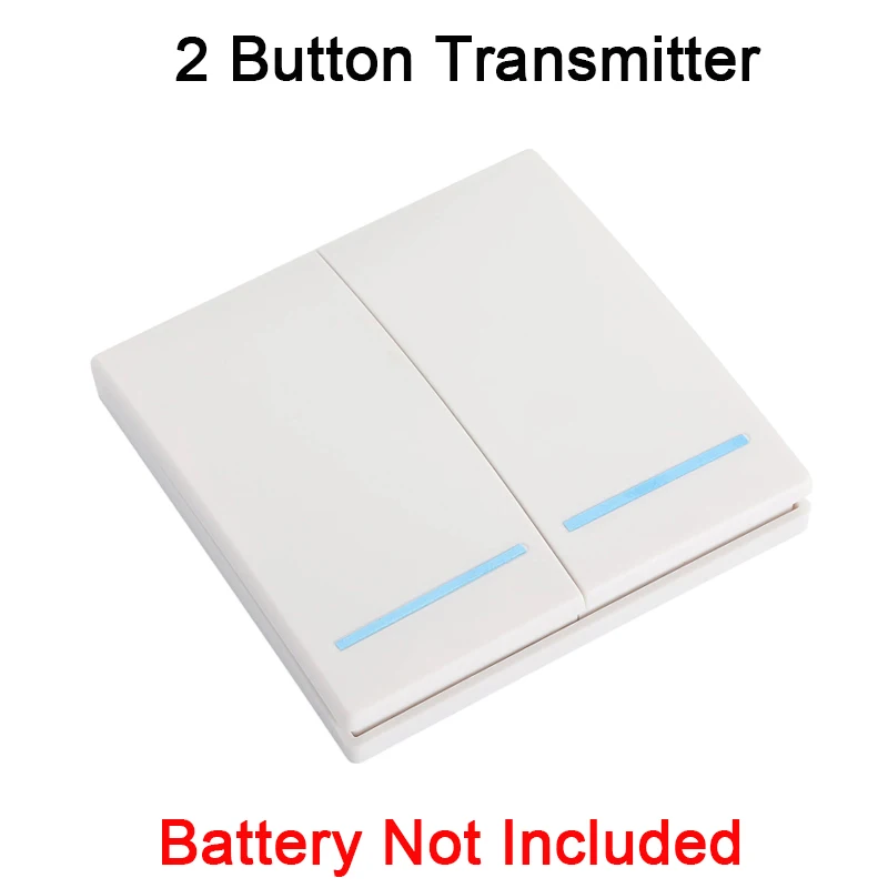 Germa Mini Module Smart Draadloze Push Schakelaar Licht 433Mhz Elektrische Home Afstandsbediening Knop Wandpaneel Op Off 220V10A led: 2 gang W