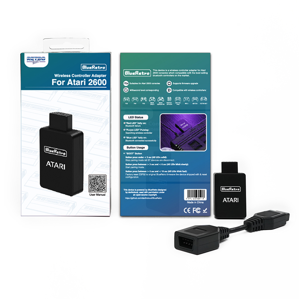 RetroScaler BlueRetro Draadloze Game Controllers Adapter voor Atari 2600 Console naar PS3 PS5 8itdo Xbox One S Draadloze Controllers: Default Title