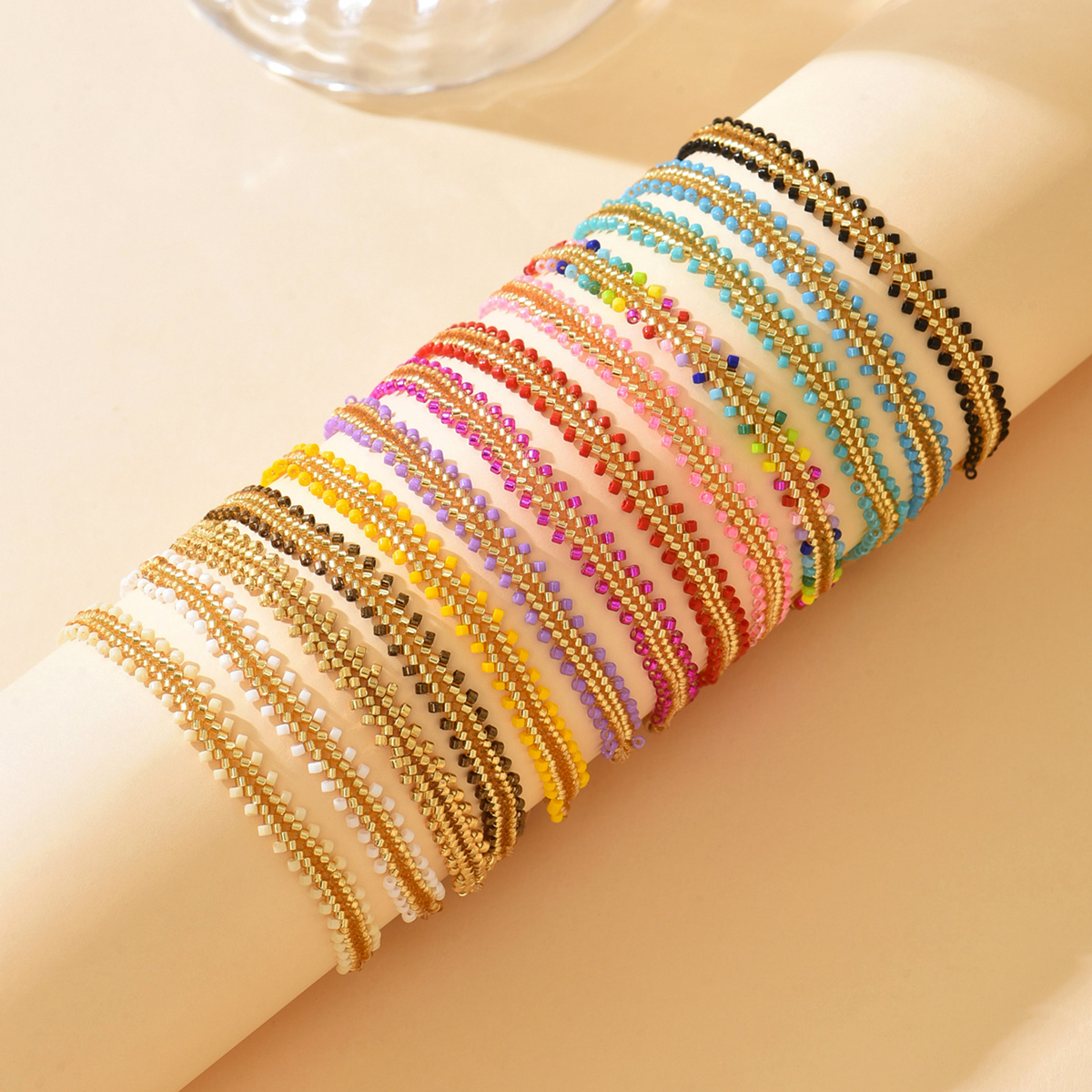 ZHONGVI-pulseras creativas de cuentas tejidas a mano, pulseras bohemias apilables con cuentas Miyuki, joyería colorida de playa Bohemia