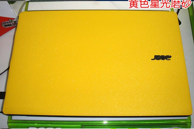 Laptop Carbon fiber vinyl Skin Stickers Cover For Samsung NP370R5E NP470R5E NP450R5V NP450R5U NP510R5E 15.6": Yellow Star Matte