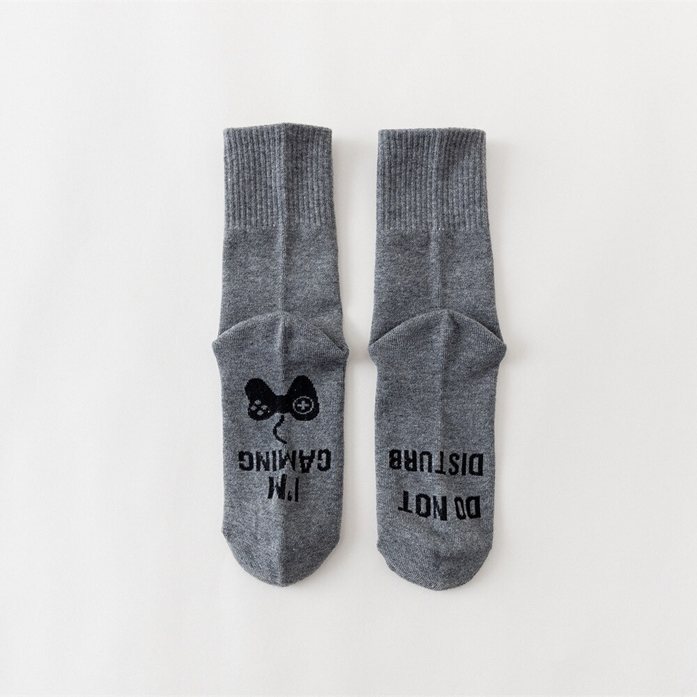 Ne pas déranger je suis GAMING hommes chaussettes lettre noir unisexe équipage homme chaussette décontracté coton Sox adulte automne hiver classique Skarpetki: 03