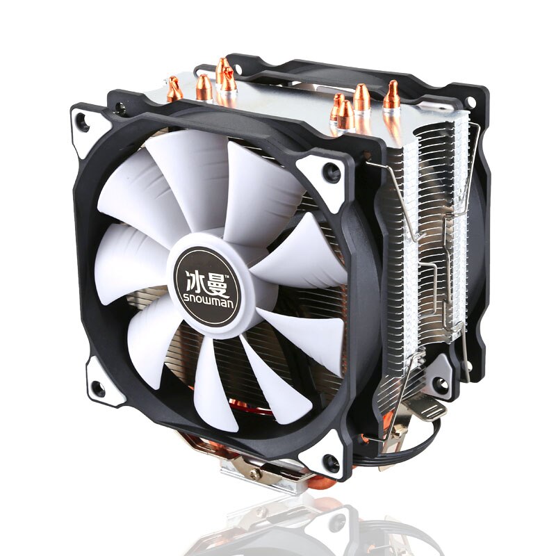 Universal Computer CPU Cooler Fan RGB 4Pin CPU Cooling Fans For Inter 775/1151/1155/1156 Heatsink 4/6 Heatpipe Fan For AMD: General Double Fan / 4 heatpipe