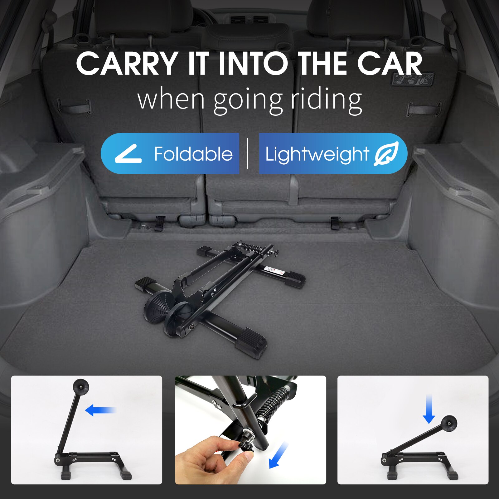 SHANREN Foldable Alloy Cycling Parking Rack Bike Foldable Stand Bicycle Storage Display Repair Stand Bicycle Floor Parking Rack