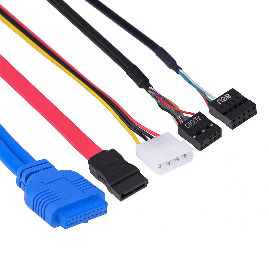 5.25in Multifuntion Media Dashboard Front Panel 2 USB 3.0 Hub Card Reader with LCD Display Suitable for Desktop Computer