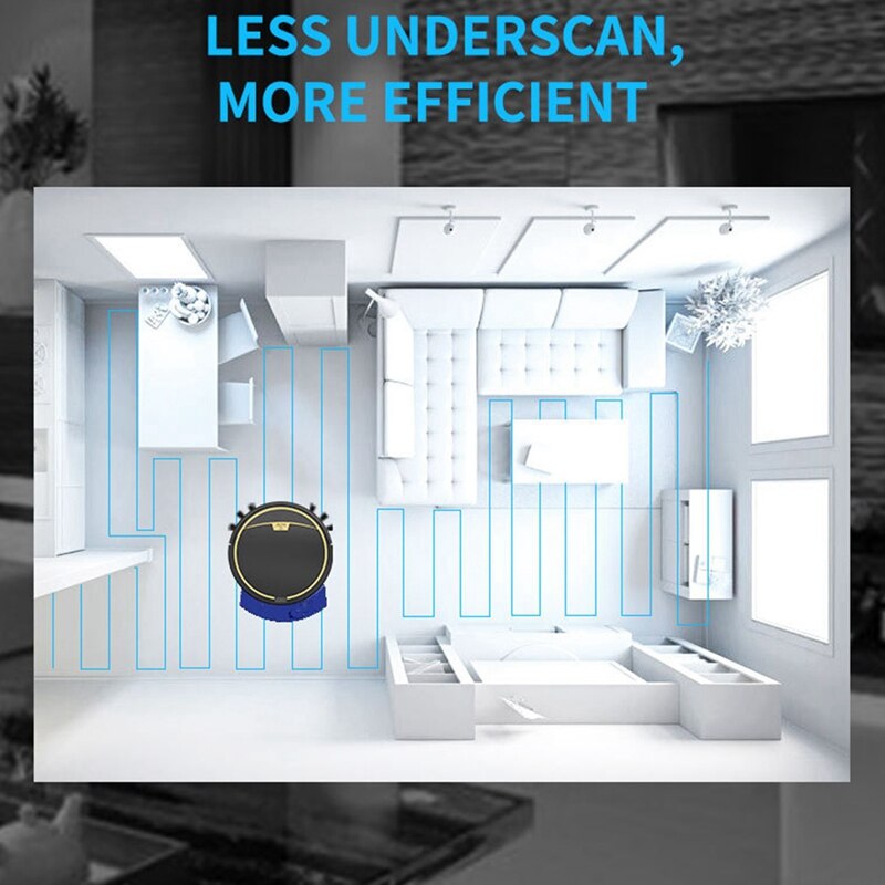 2800Pa Multifunctional Robot Vacuum Cleaner, with Water Tank, Regular Wet and Dry and Mop Carpet Cleaner