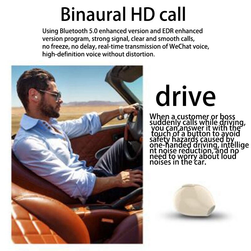 Mini auriculares inalámbricos X21S con Bluetooth 5,0, con funda de carga inalámbrica, Mini auriculares invisibles con Bluetooth