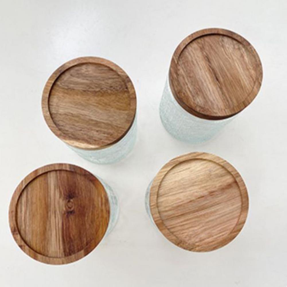 700ml Glass Sealed Jar Kitchen Storage Container Mason Jars with Wood Lid Glass Jar Clear Pasta Airtight Canister Food Storage