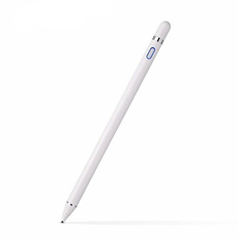 Lápiz óptico activo Compatible con iOS y Android, lápiz de pantalla táctil para iPad con función táctil Dual, recargable, dibujo Stylus: white