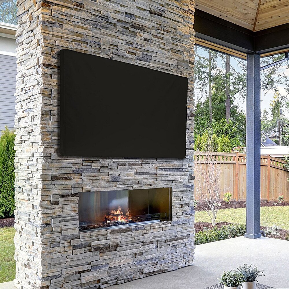 Outdoor TV Cover With Bottom Cover Weatherproof Dust-proof Material Protect LCD LED Plasma Television Outdoor TV Cover
