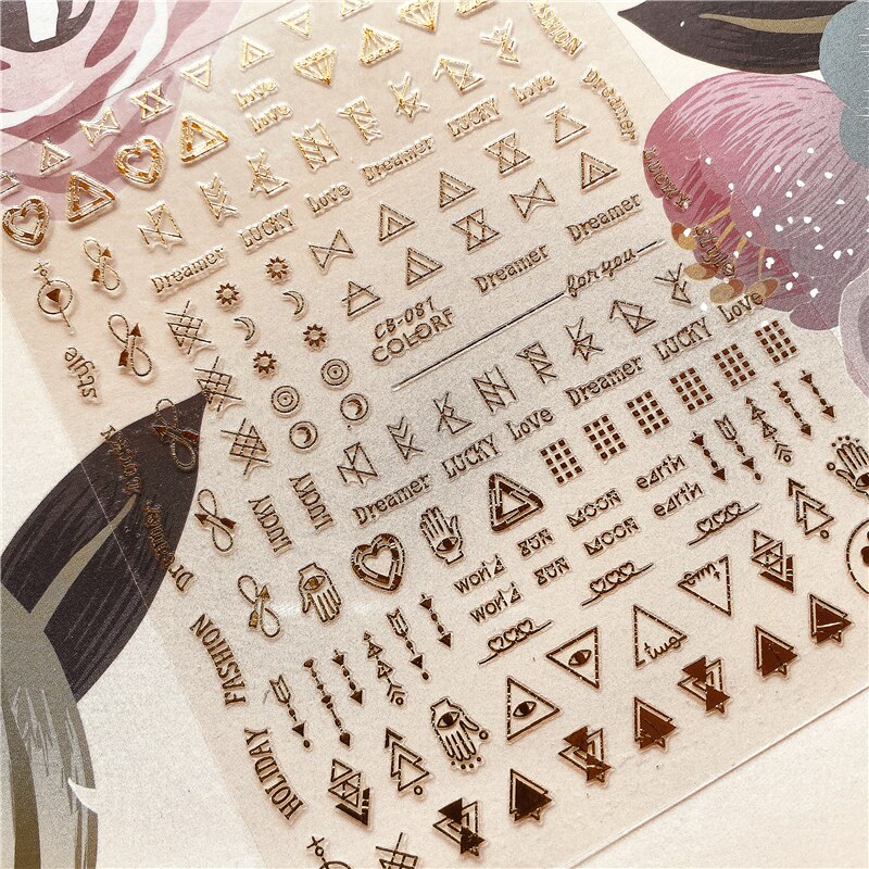 Alien extraterrestre main série 3D dos colle ongle décalcomanie ongle autocollant décoration ongle art ongle outil ongle ornement: CB-081G