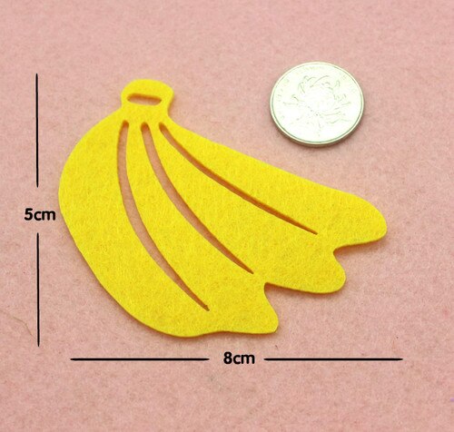 3pcs Furit Mixed Felt Craft Non Woven Patch Applique DIY Felt Pad Kindergarten Decoration Wall Sticker: Burgundy