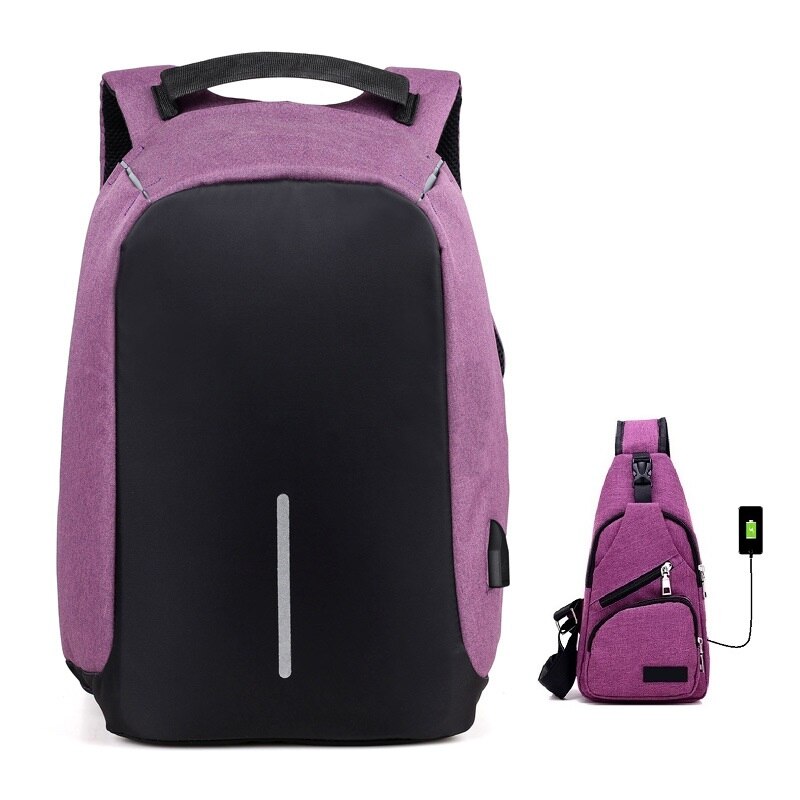 15.6 inch Laptop Backpack Teenager Male Mochila USB Charging Anti Theft Backpack Travel Waterproof School Bag School Backpack: Set 14