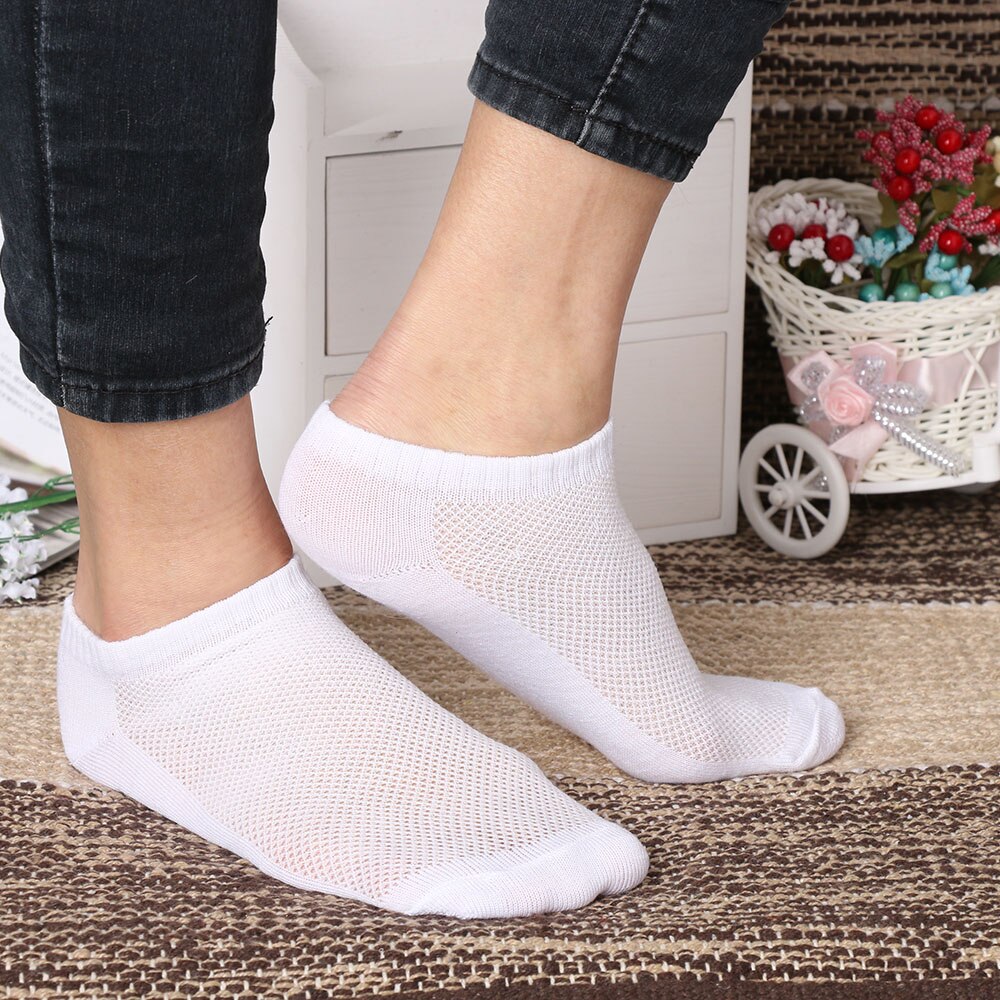 1 paar Herren Frauen Atmungsaktive Knöchel Socken Sport Socken Schwarz/Weiß/Grau Neue Niedrigen Gittergewebe Rohr Socken Knöchel kurze Socken