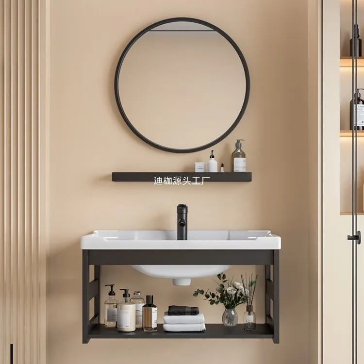 Mini Small Wash Basin Household Wall-mounted Washbasin Cabinet Combination Simple Wash Table Pool Ceramic Single Basin Balcony