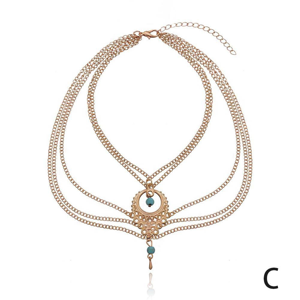 Bohemian Charm Arm Ketting Armband Vintage Kwastje Hangers Open Bovenarm Manchet Bangle Armbanden Armband Voor Vrouwen Mode-s A2I1: C