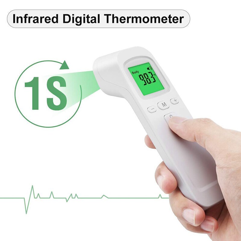 Temperatuur Tool Koorts Meting Voorhoofd Thermometer Digitale Infrarood Thermometer Contactloze Thermometer Voor Baby En Oudere: Default Title