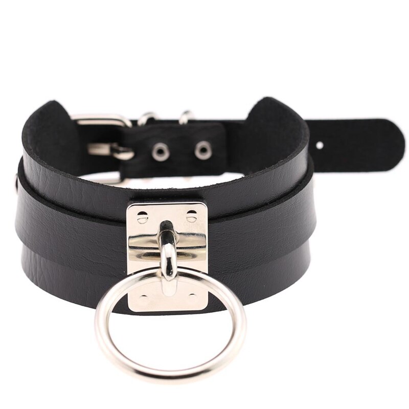 Gothic Punk Ketting Harajuku Multi Kleur Hart Met Lock Hanger Pu Lederen Choker Kraag Ketting Voor Vrouwen Meisjes Sieraden: 7