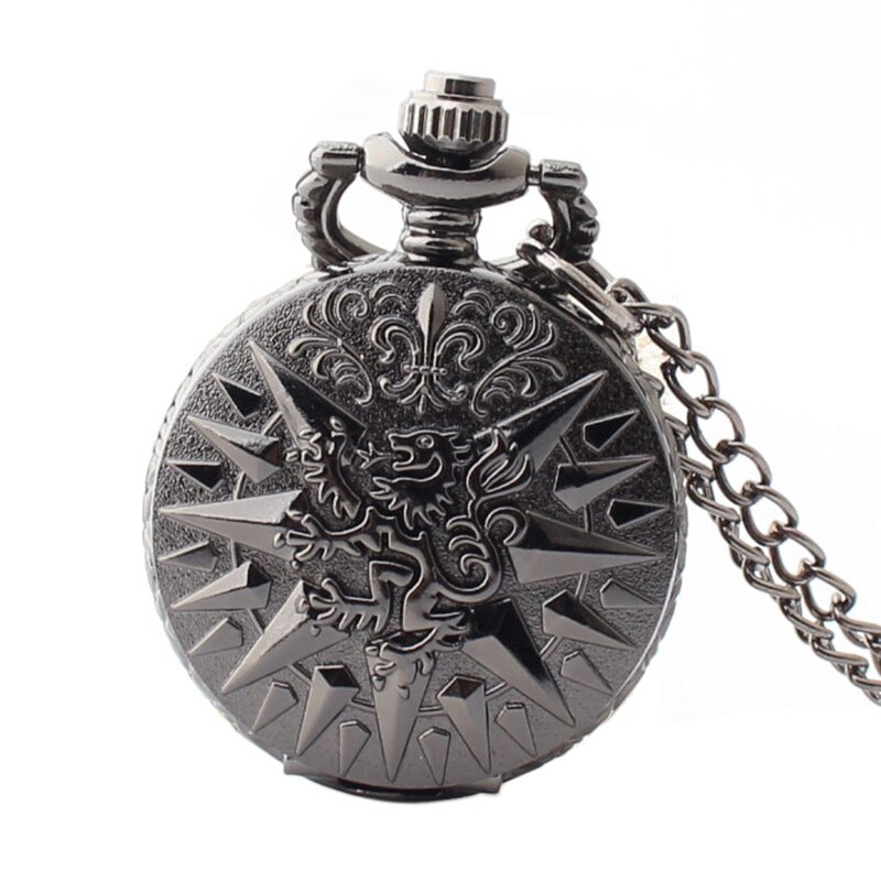 Hollow Pocket FOB Horloges Mannen Vrouwen met Ketting Thrones Game Hanger Ketting Horloge