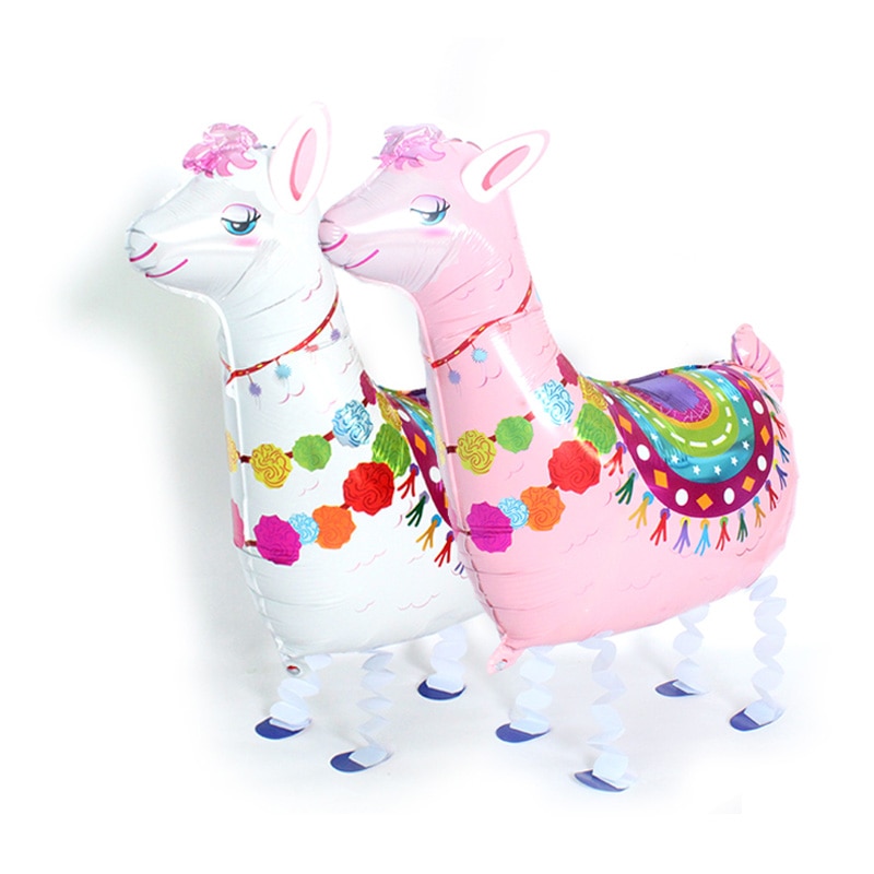 66x88cm wandelen dieren Alpaca ballonnen schapen paard weiland verjaardagsfeestje decoraties kis bloem varken kat globos verrassing
