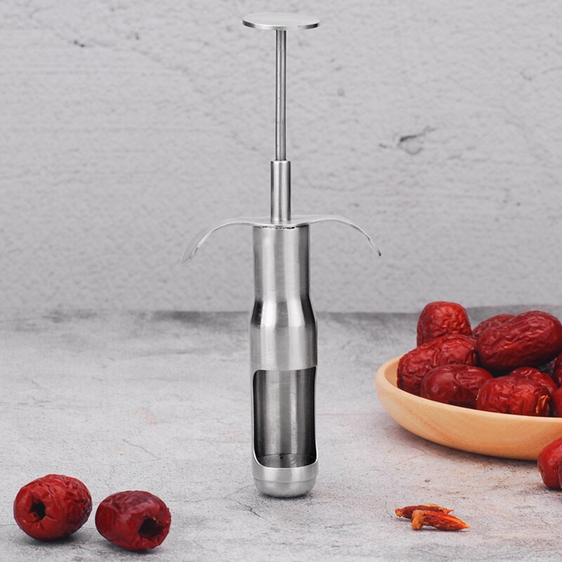 Ucleador de cerezas de acero inoxidable, dispositivo de eliminación de cerezas, herramienta para cortar frutas, 304