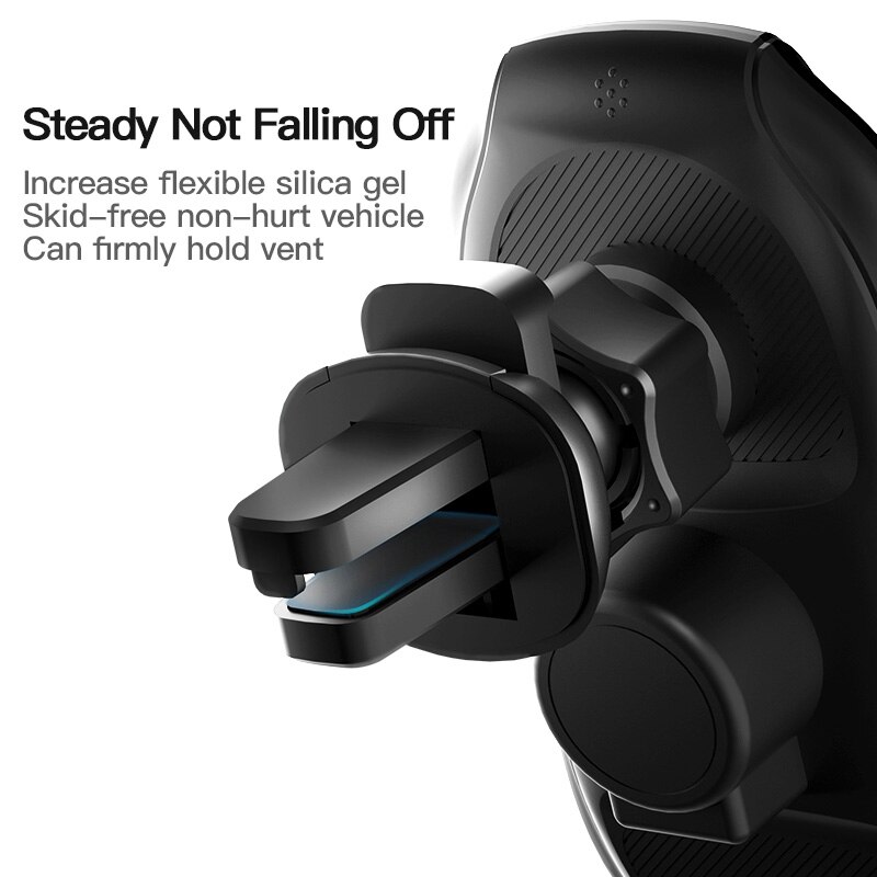 T6 Car Phone Holder Smart Phone Bracket Induction Wireless Charger Mobile Phone Stand 10W Fast Charge With Magnetic Head