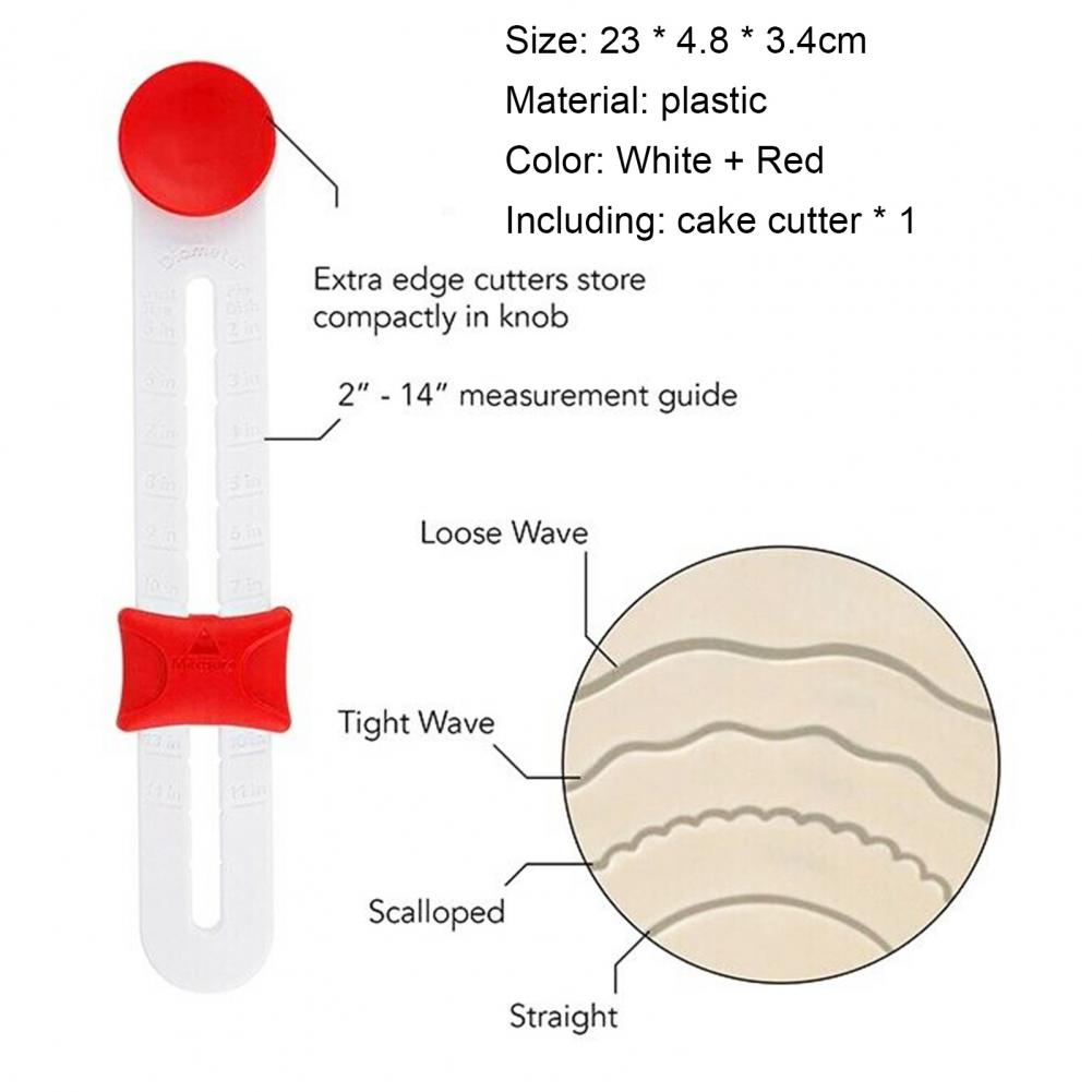 Pastry Cutter with Adjustable Rotating Food Grade DIY Measuring Cake Pizza Cutter Plastic Compass-shaped Lace Cookie Cutter