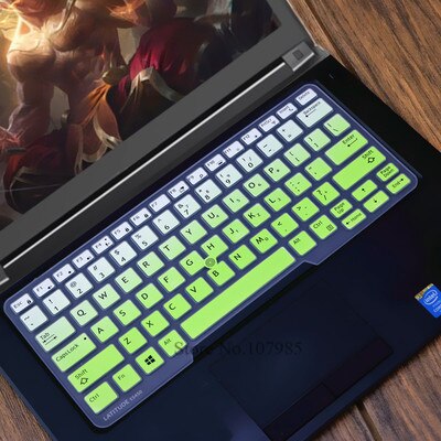 Silikonowe skórka na laptopa pokrywa Protector dla Dell Latitude 3340 E3340 5480 5490 E5490 E5491 E5450 E5470 E7450 E7470 7480 E7480 7490: GradualGreen