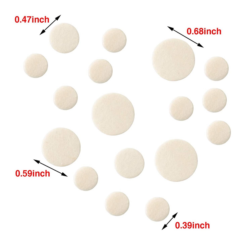 27 -teiliges klarinetten-zubehörset, bestehend aus 10 korken für den halsanschluss und 17 polstern für holzblasinstrumente