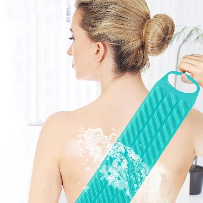 Silicone Bath Towel Wipe Back Mud Peeled Body Massage Scrubbing Body Massage Shower Lengthened Scrubber Clean Skin Brush