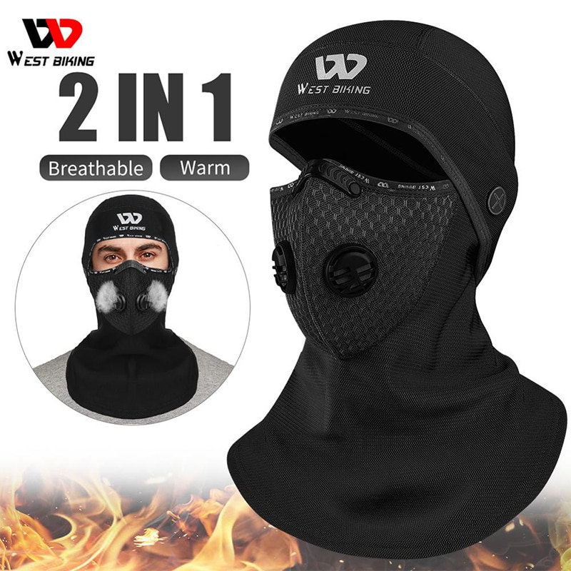 WEST BIKING Winter Ski Mask Cycling Skiing Running Sport Training Face Mask Balaclava Windproof Soft Keep Warm Full Face Mask