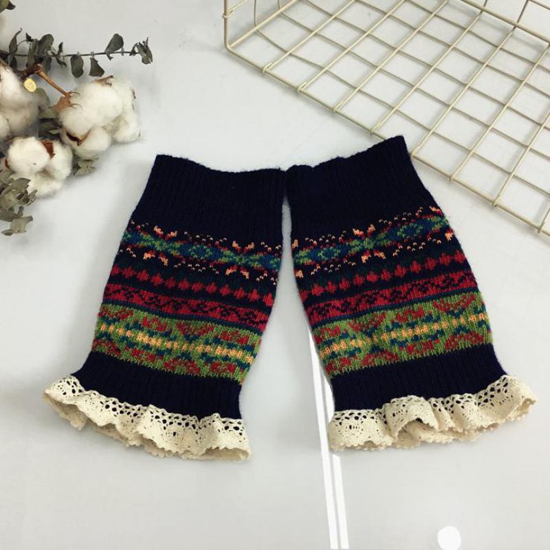 2022 Winter Girl&#39;s Gaiters Camouflage Hue Thick Woolen Leg Warmers Hairy Women Gyaru Accessories Y2k Heaters Warm