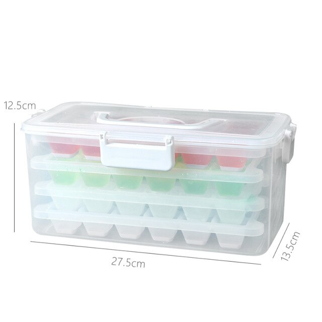 1/2/4 warstwy mrożjeden zamrażarka lodówka Whisky forma skrzynka tacka robić lodu kwadratowy domowej roboty koktajl podejmowania szybkie impreza: 4 layers