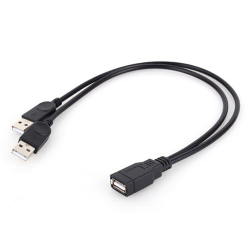 USB 2.0 1 Female To 2 Male Y-Splitter Data Sync Charging Extension Cable Only (no Data Transmission)