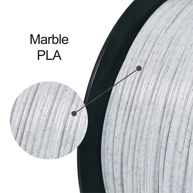 Filament plastique pour impression 3d, consommable d&#39;imprimante en Pla, effet marbre, poids 1kg, 75mm