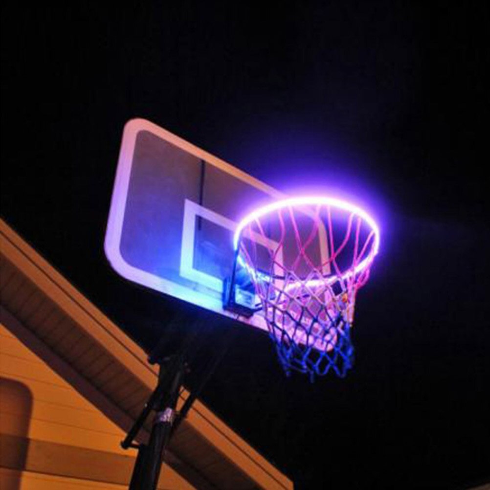 Led Mand Hoepel Solar Licht Spelen 'S Nachts Verlicht Basketbal Velg Attachment Helpt U Schieten Hoops Op Night Led Strip lamp