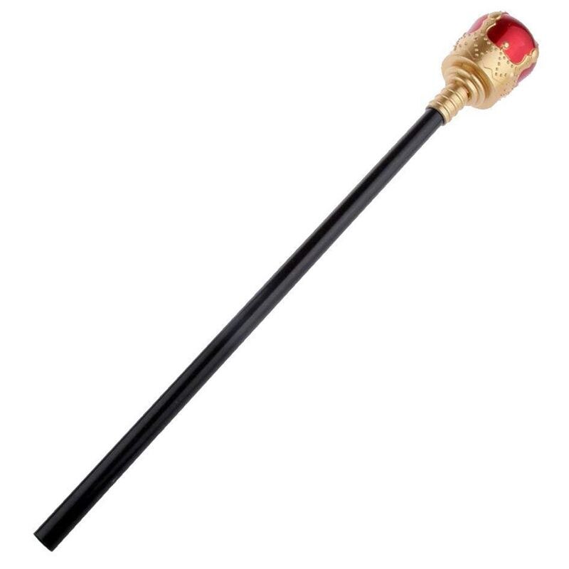 40 cm Royal Medieval Queen King Prince Costume Scepter Accessory for Cosplay Costume - Red, Gold, 40cm: Default Title