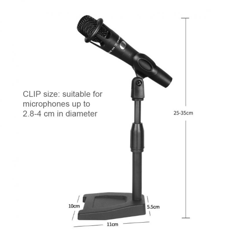 Desktop Microphone Stand Mic Stand Desk Telescopic Microphone Bracket Phones Tripod Adjustable 3/8 Inch Screw Live Equipment