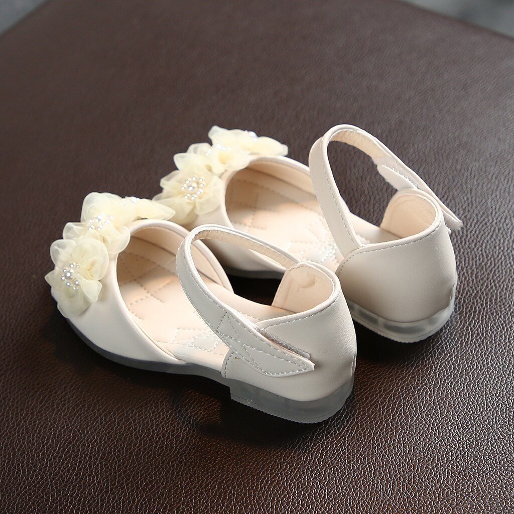 Sandalias TELOTUNY para niños pequeños, niñas pequeñas, niñas, perlas florales, zapatos de de cuero de princesa, sandalias para niños, sandalias para niñas Jun13