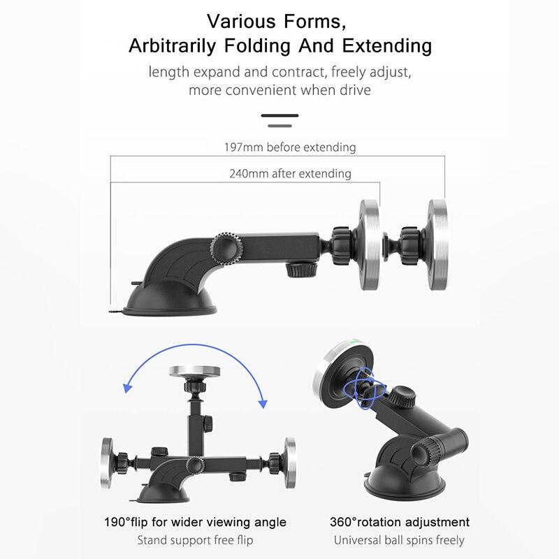 Magnetische Draadloze Autolader Voor Iphone 12 Pro Max Mini Auto Airvent Dashboard Mount Magneet Telefoon Houder Stand & Snelle lader