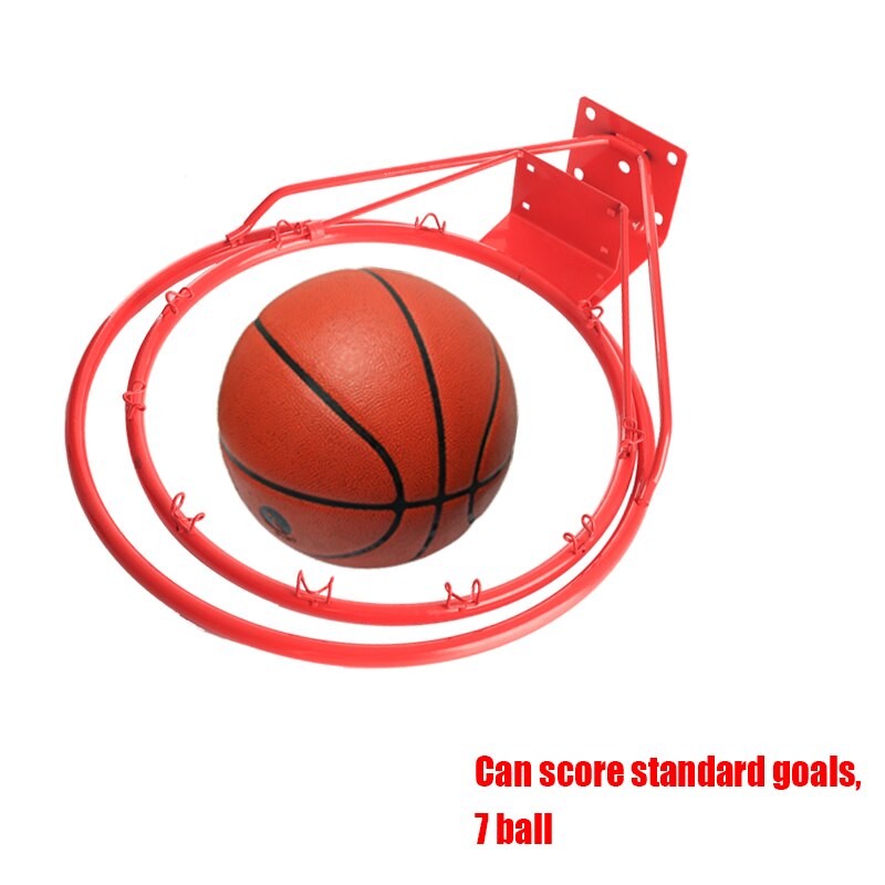 32cm veggmontert basketballbøyle netting metall felg hengende kurv basket-ball vegg m/ skruer innendørs utendørs sport